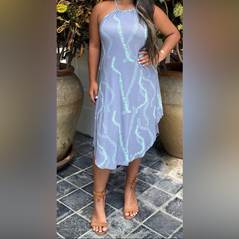 Kahulale’a Dress Hiapo Lei Lokelani